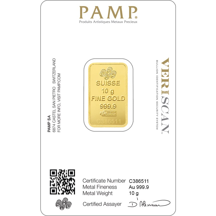 Black Friday offer Purchase 10 grams Fine gold Lady Fortuna - PAMP Swiss - Front