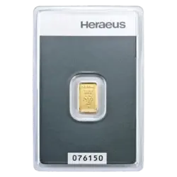 1 grammo Lingottino d'Oro - Heraeus 1 grammo Lingottino d'Oro - Heraeus