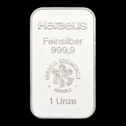 1 ounce Silver Bar - Heraeus 1 ounce Silver Bar - Heraeus