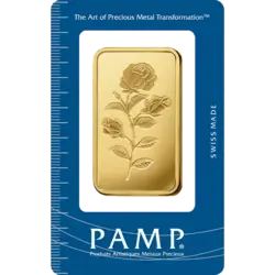 Achat d'or, 50 gram d'or pur Rosa - PAMP Suisse - Pack Front investir dans 50 gram d'or pur Rosa - PAMP Suisse - Pack Front