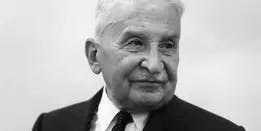 Ein Schwarz-Weiß-Foto des Ökonomen Ludwig von Mises, der die Große Depression vorhersagte