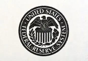 Das Emblem des Federal Reserve Systems der Vereinigten Staaten