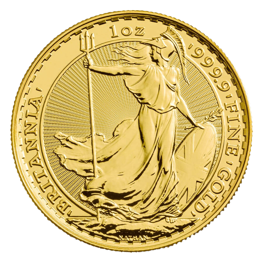 Invest in 1 oz Fine gold Britannia - Royal Mint - Front