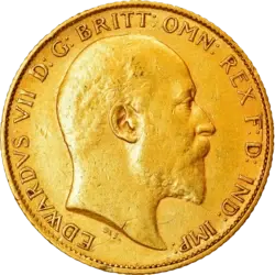 Pièce Souverain d'Or - Roi Édouard VII