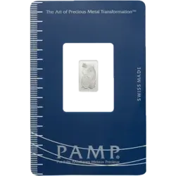 1 grammo lingottino di platino - PAMP Suisse Lady Fortuna