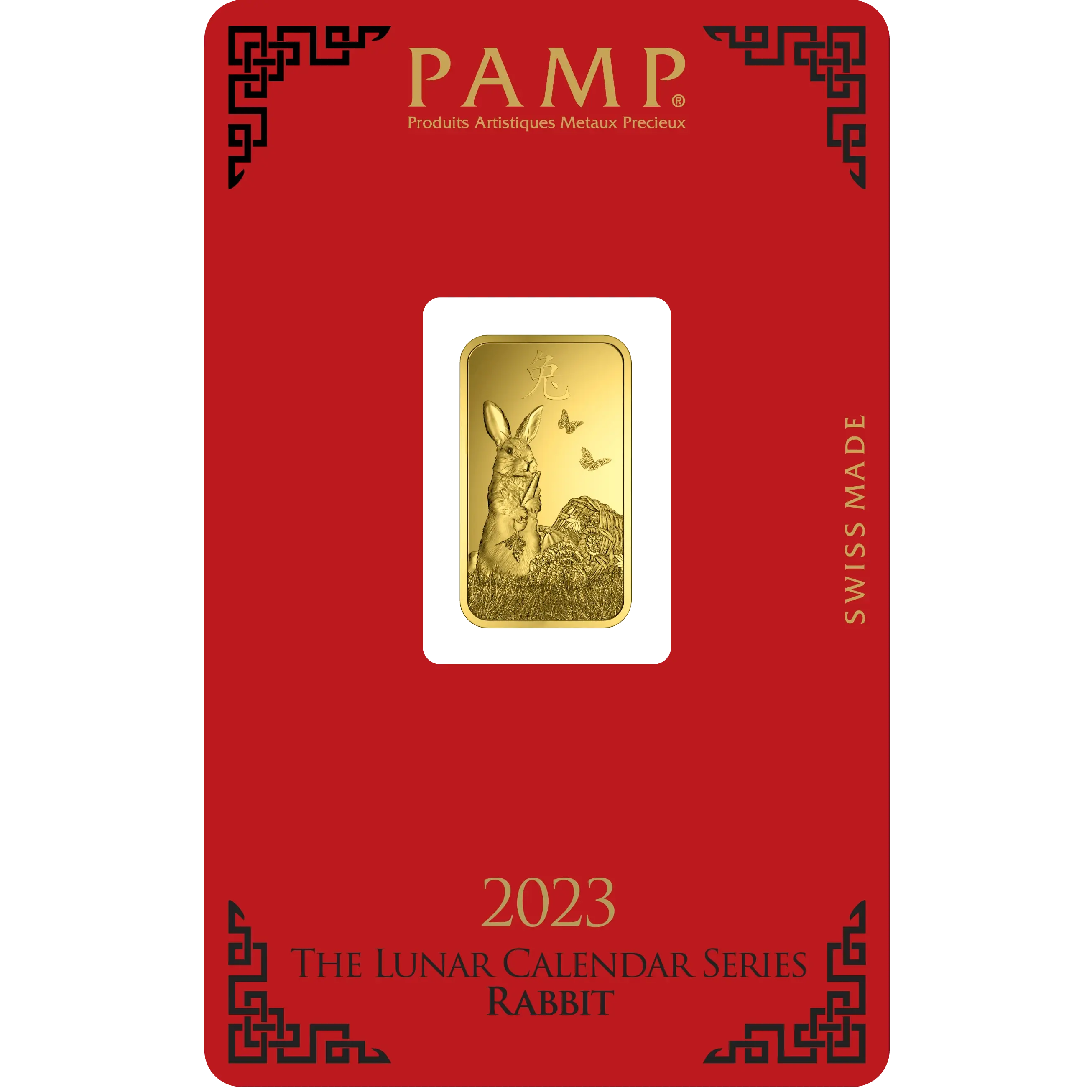 5 gram Gold Bar  - PAMP Suisse Lunar Rabbit
