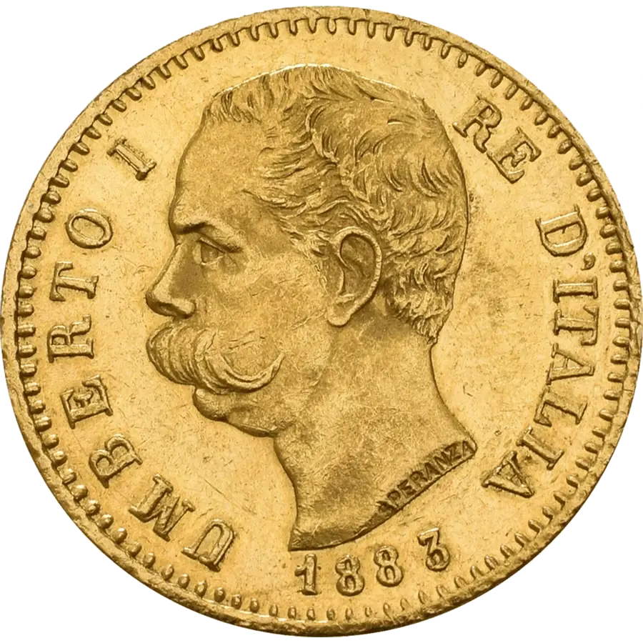 20 Lire Goldmünze - Umberto I 