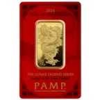 1 ounce Gold Bar - PAMP Suisse Lunar Dragon 2024