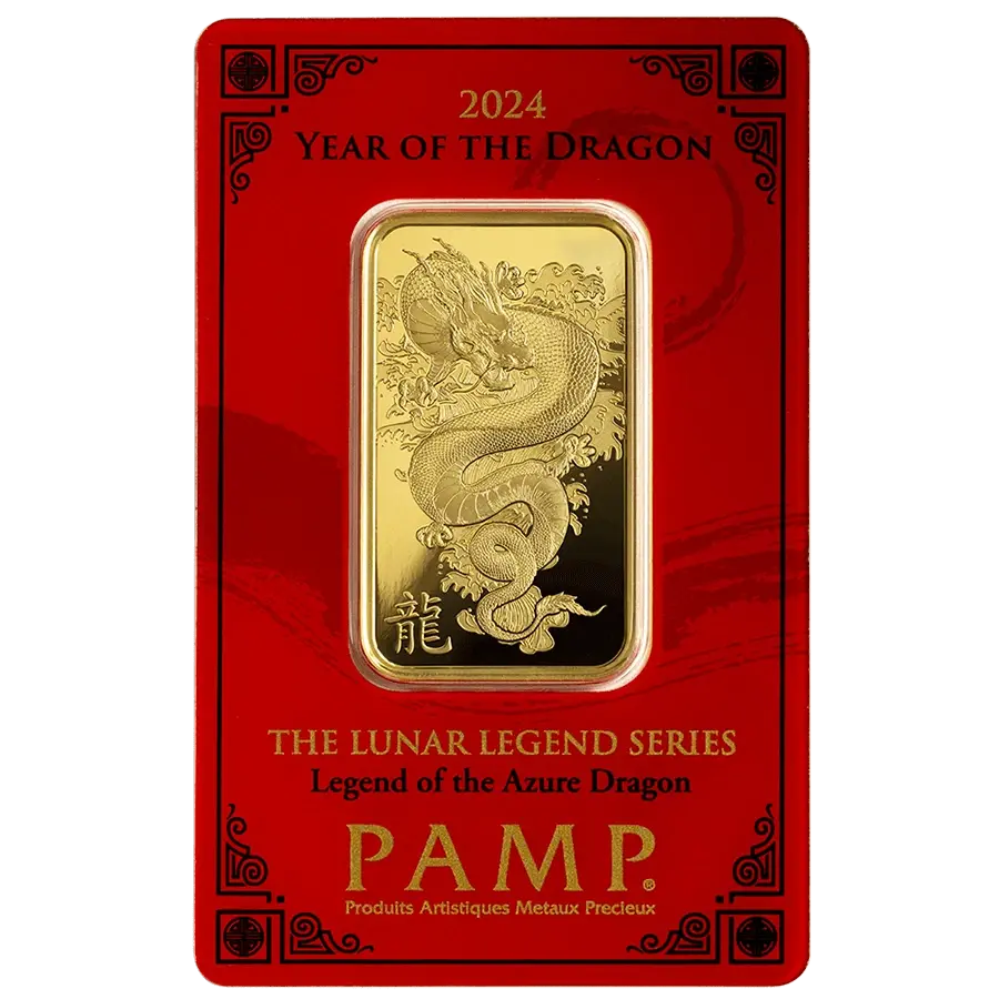 1 oncia Lingotto d’Oro - PAMP Suisse Anno del Drago 2024