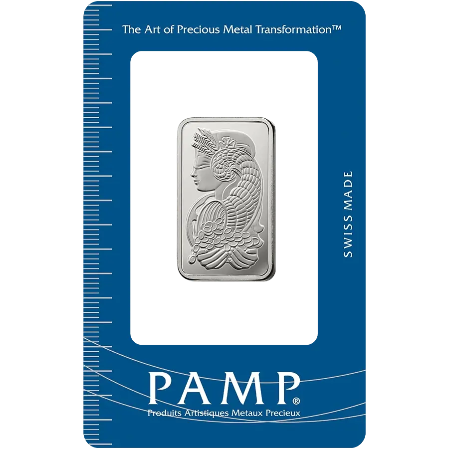 10 grammi lingottino d'argento- PAMP Suisse Lady Fortuna