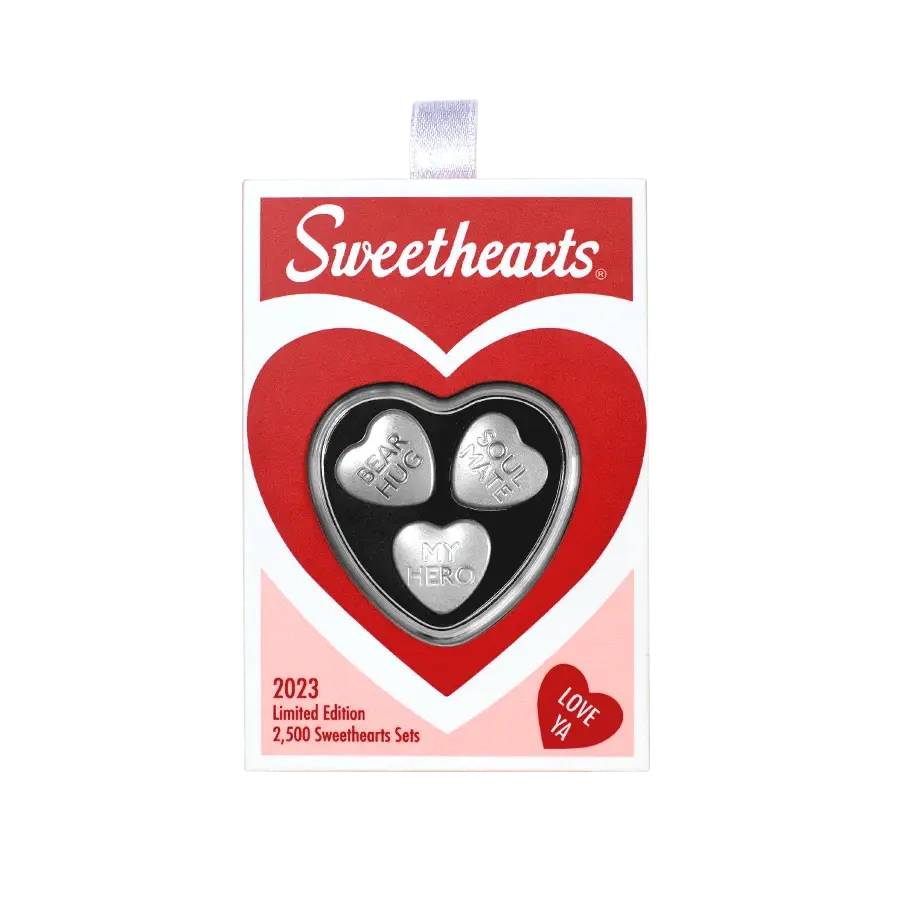 Silber Sweethearts Bonbon PAMP Suisse Limitierte Auflage