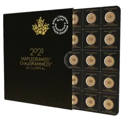 25x1 Gramm Goldmünze - Maple Leaf Elizabeth II 2023