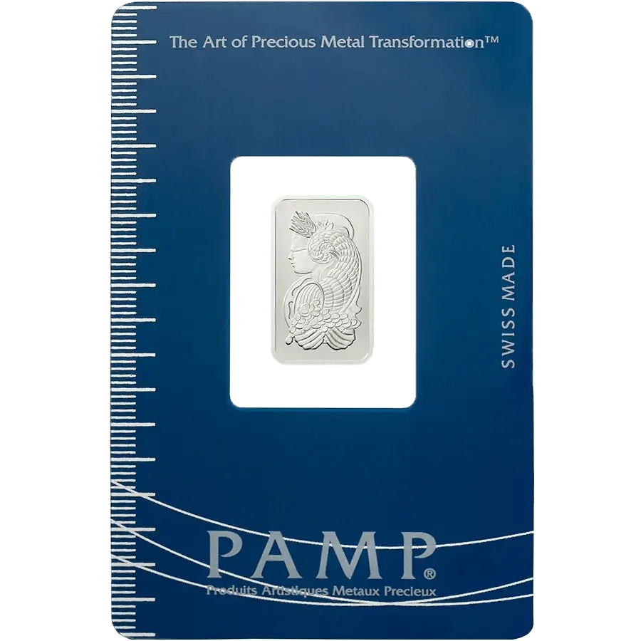 5 grammi lingottino di platino - PAMP Suisse Lady Fortuna