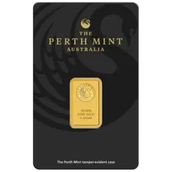 5 grammes lingotin d'or - The Perth Mint