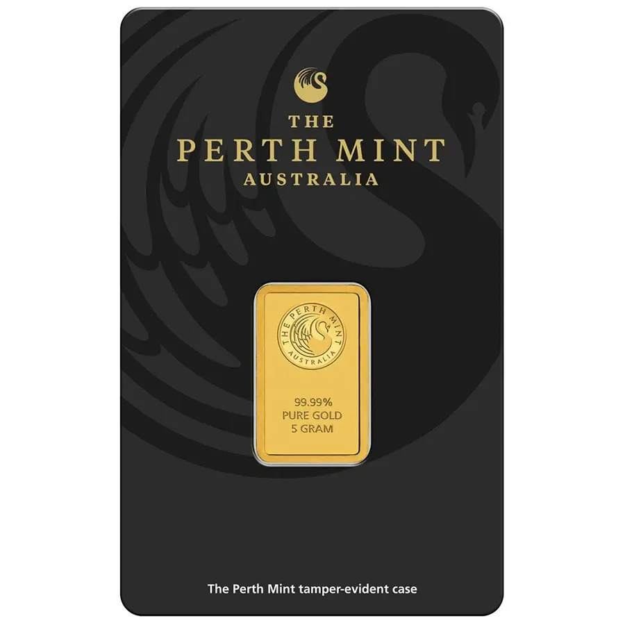 5 grammes lingotin d'or - The Perth Mint