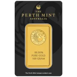 100 grammes lingotin d'or - The Perth Mint