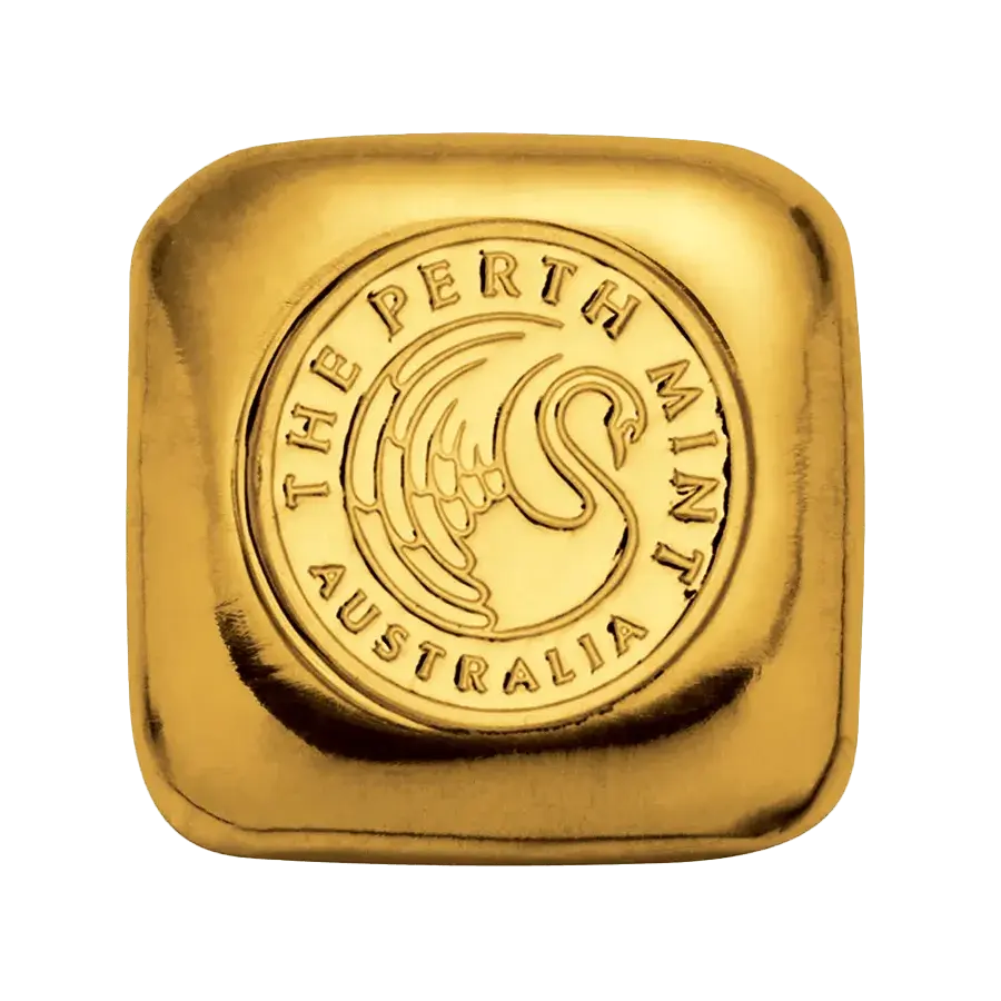 1 ounce Gold Bar - Perth Mint Button