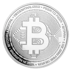1 ounce Silver Round - Bitcoin