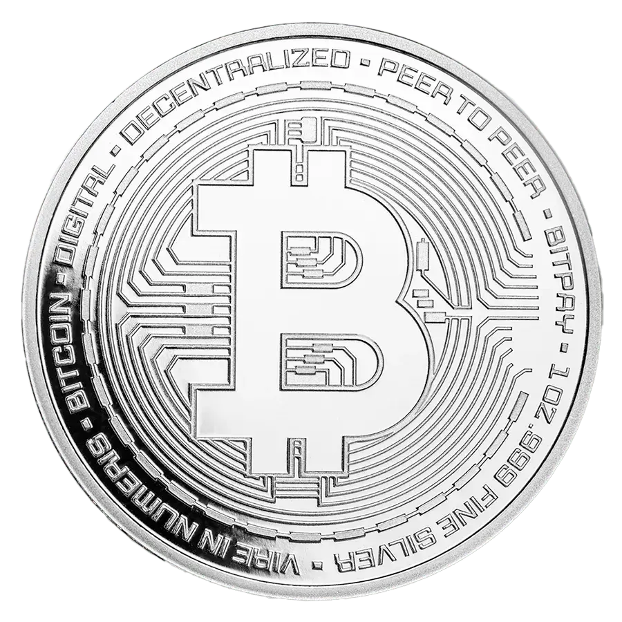 1 oz pièce d'argent - Bitcoin