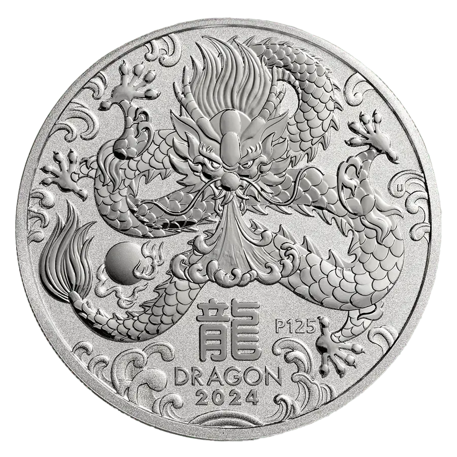 1 ounce Silver Coin - Australia Lunar Dragon 2024