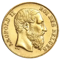 20 Franchi Moneta d'Oro - Leopold II
