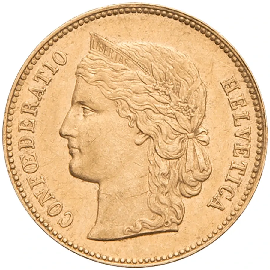 20 Francs Suisses Pièce d'Or - Tête d'Helvetia