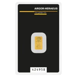 1 gramme lingotin d'or - Argor-Heraeus