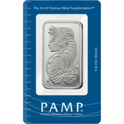 50 gram Silver Bar - PAMP Suisse Lady Fortuna