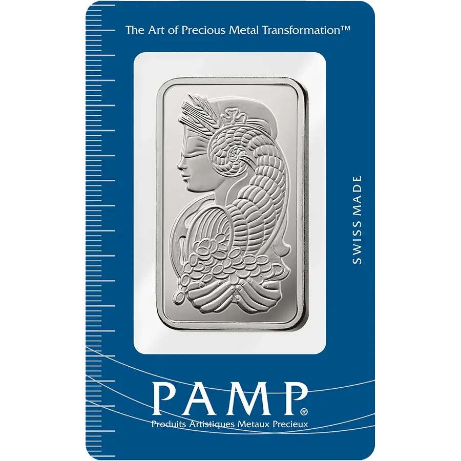 50 gram Silver Bar - PAMP Suisse Lady Fortuna