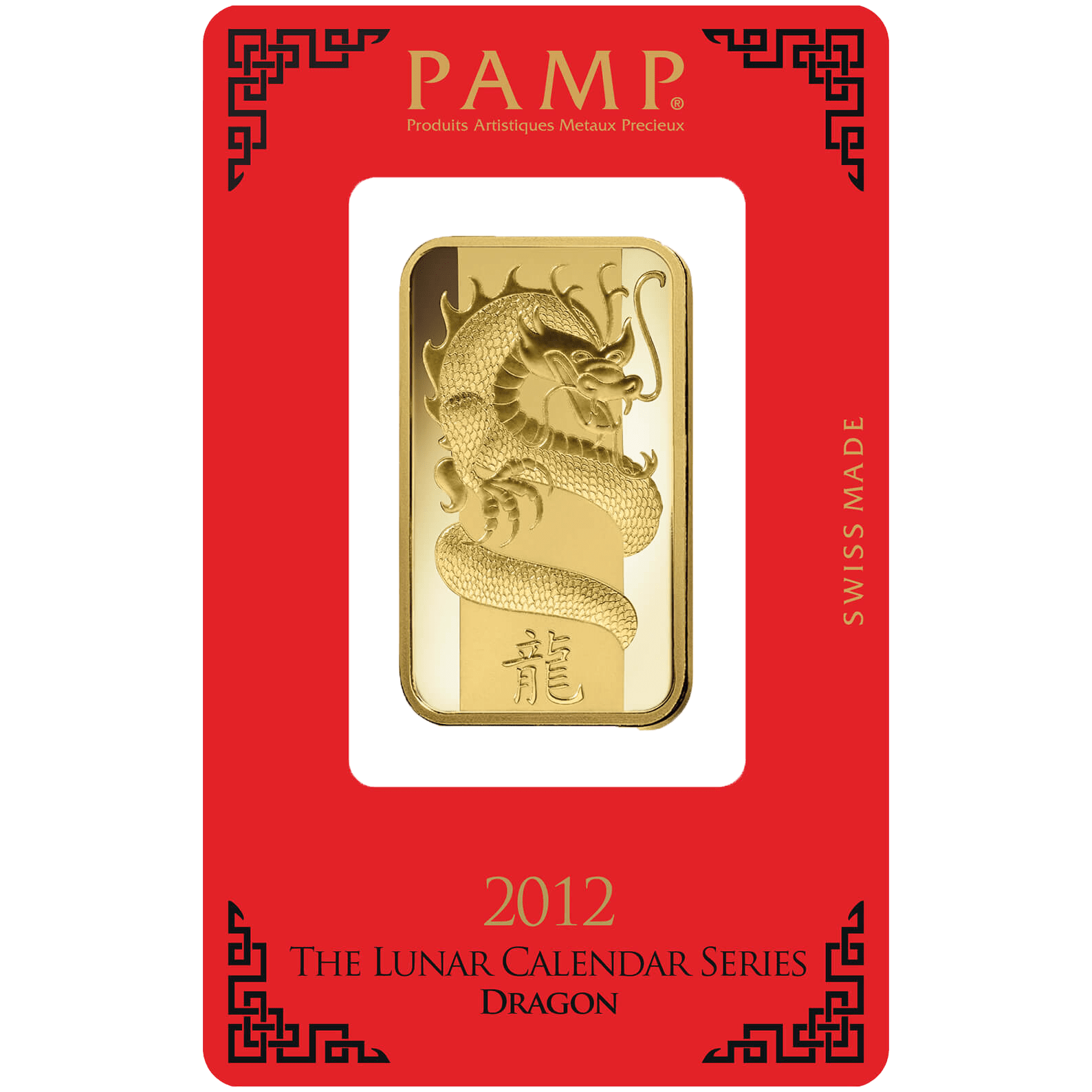 Invest in 1 oz Fine gold Lunar Dragon - PAMP Swiss - Pack Front