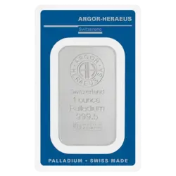 1 ounce Palladium Bar - Argor-Heraeus