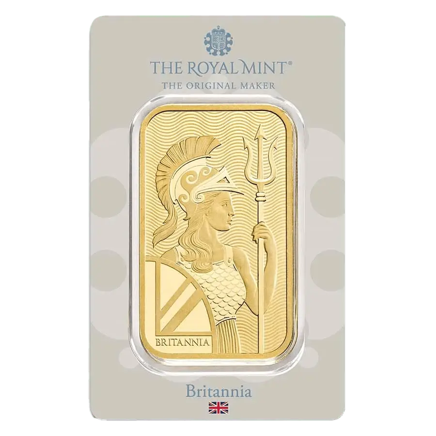 100 Gramm Goldbarren - The Royal Mint Britannia