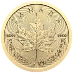 1/10 ounce Gold Coin - Maple Leaf Charles III 2024