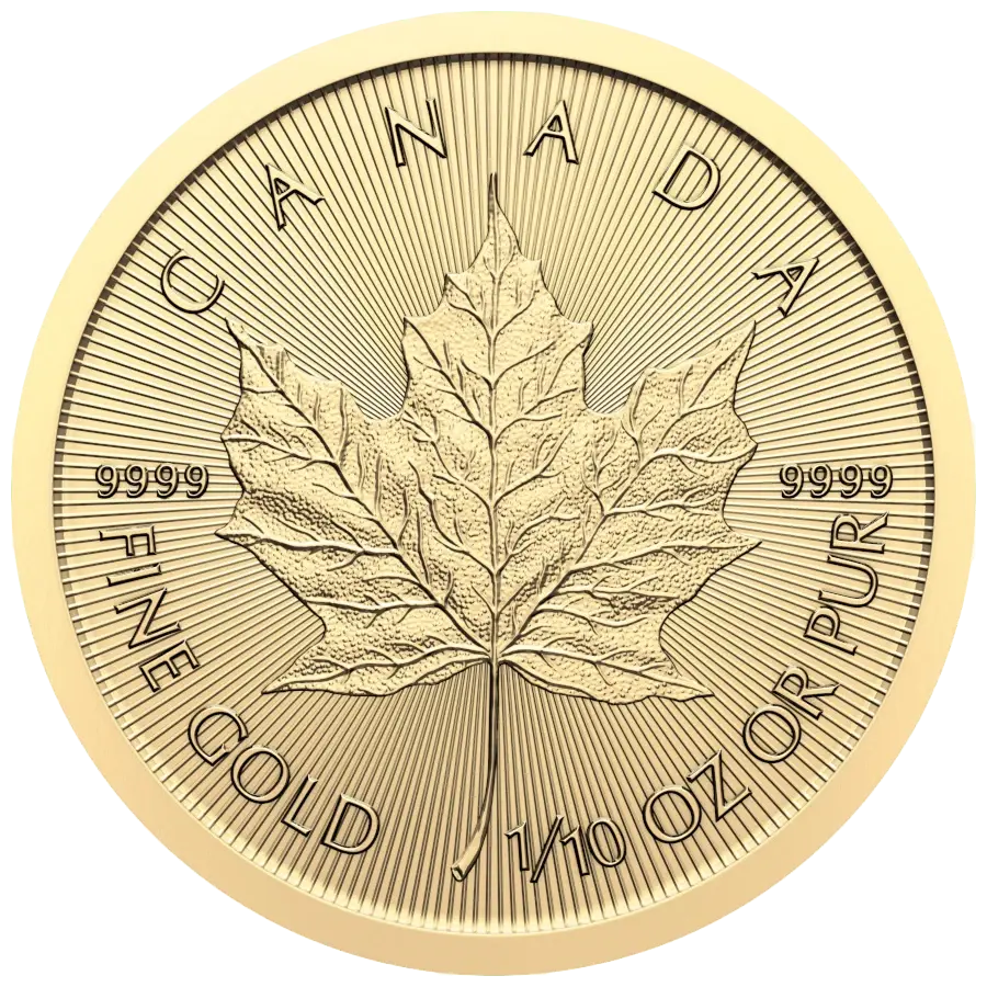 1/10 oncia Moneta d'Oro - Maple Leaf Charles III 2024