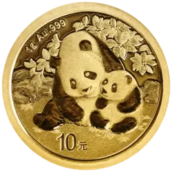 1 grammes pièce d'or - Panda 2024