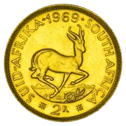2 Rand Moneta d'oro - Sudafrica