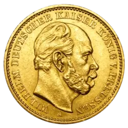 20 marks Pièce d'Or - Guillaume I de Prusse