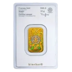 10 gram Gold Bar - Heraeus - Kinebar series