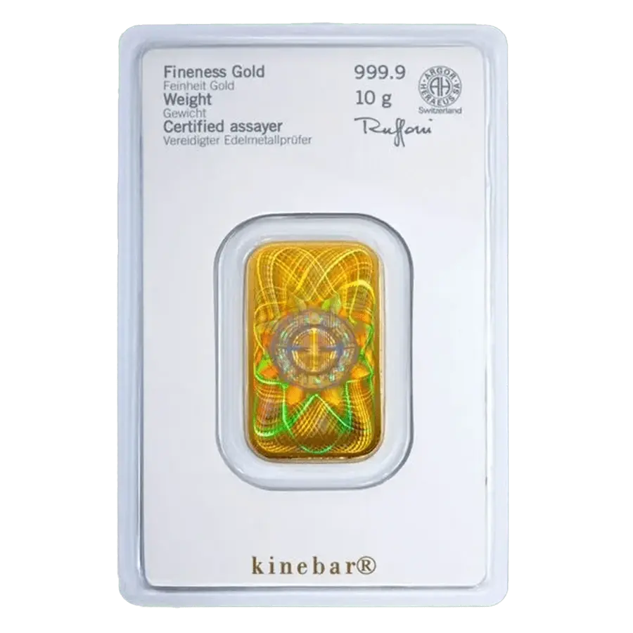 10 grammi Lingotto d’Oro - Heraeus - Kinebar series