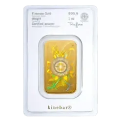 1 ounce Gold Bar - Heraeus - Kinebar series