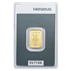 5 gram Gold Bar - Heraeus