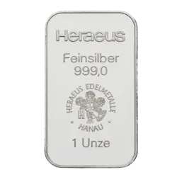 1 Unze Silberbarren - Heraeus