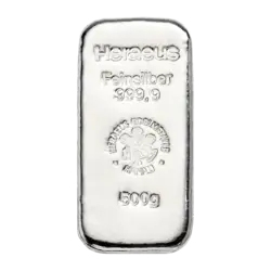 500 grammes Lingotin d'Argent - Heraeus