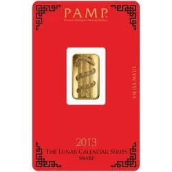 5 gram Gold Bar - PAMP Suisse Lunar Snake