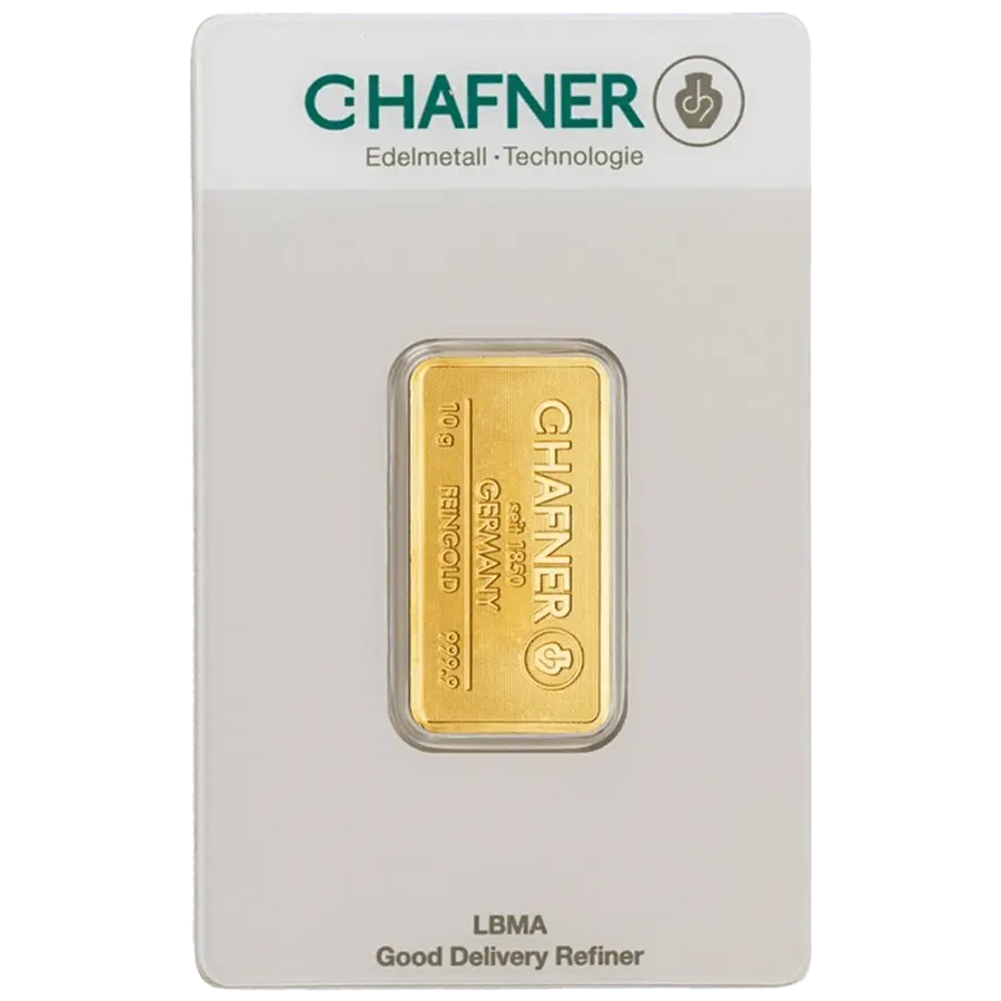 10 gram Gold Bar - C. Hafner 