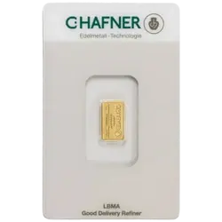 1 gram Gold Bar - C. Hafner