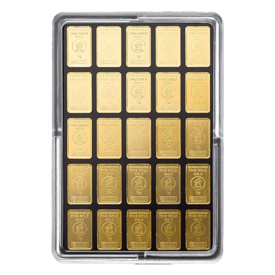 25x1 gram Gold Bar - Unity Bar Heimerle + Meule
