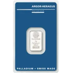 5 gram Palladium Bar - Argor-Heraeus