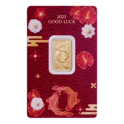 5 Gramm Goldbarren - PAMP Suisse Glücksbringender - Koi Fish 5 Gramm Goldbarren - PAMP Suisse Glücksbringender - Koi Fish Vorderseite