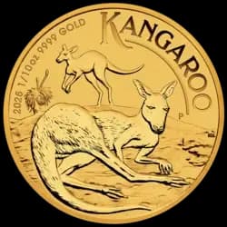 1/10 di oncia Moneta d’Oro - Australia Canguro 2025 1/10 di oncia Moneta d’Oro - Australia Canguro 2025 Dritto